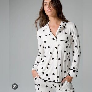 Soma cool nights long sleeve pajama set in polka dot print!